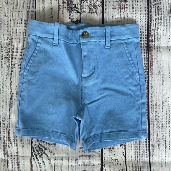 Janie And Jack The Twill Short In Sky Blue Adjustable Waist Boys Size 18-24m NWT - Picture 1 of 5
